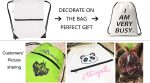 HOLYLUCK Drawstring Backpack Bag Sport Gym Sackpack - Image 5